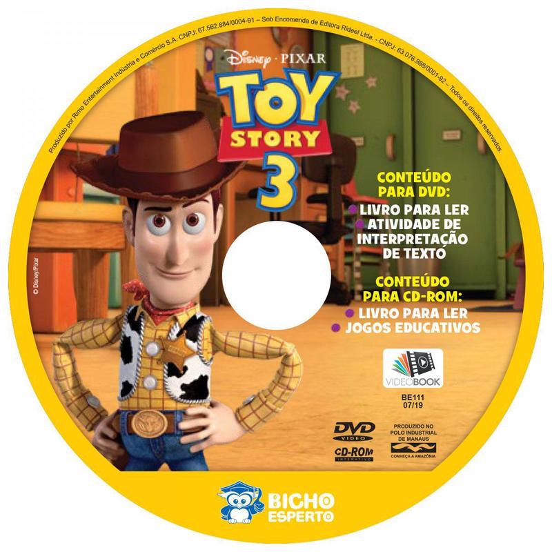 Kit 5 em 1 com DVD Disney - Toy Story 3 - Bicho Esperto - Livros